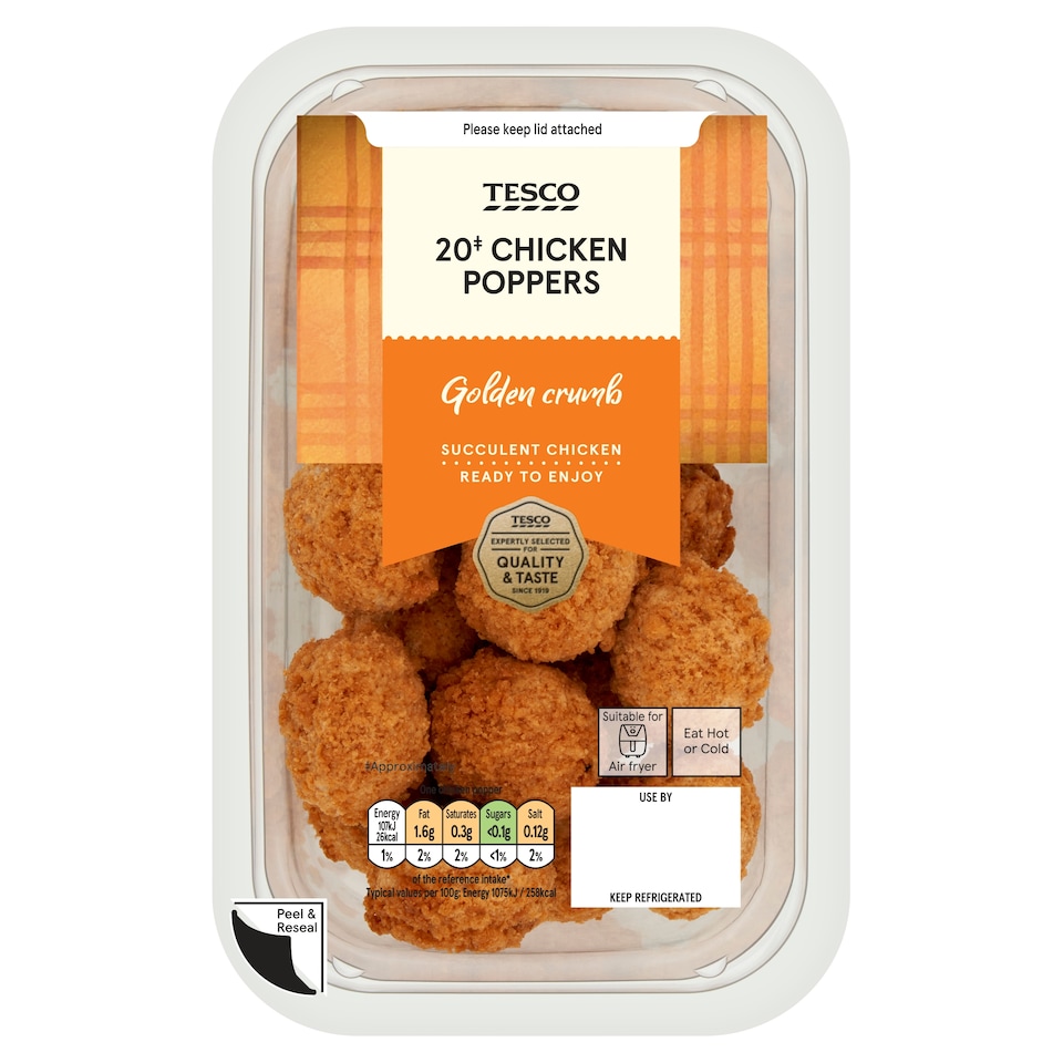 Tesco 20 Chicken Poppers 200g