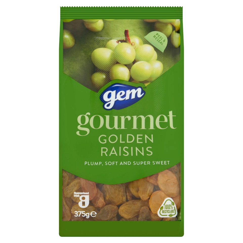 Gem Gourmet Golden Raisins 375G