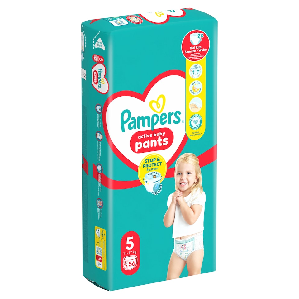 image 1 of Pampers Active Baby Pants Size 5, 56 Nappies, 11kg-17kg