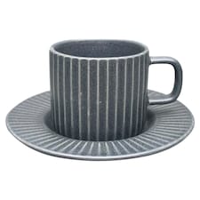 F&F Home Black Vienna Espresso Cup and Saucer