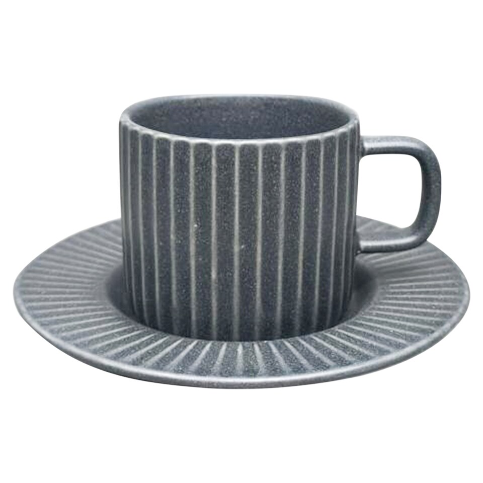 F&F Home Black Vienna Espresso Cup and Saucer