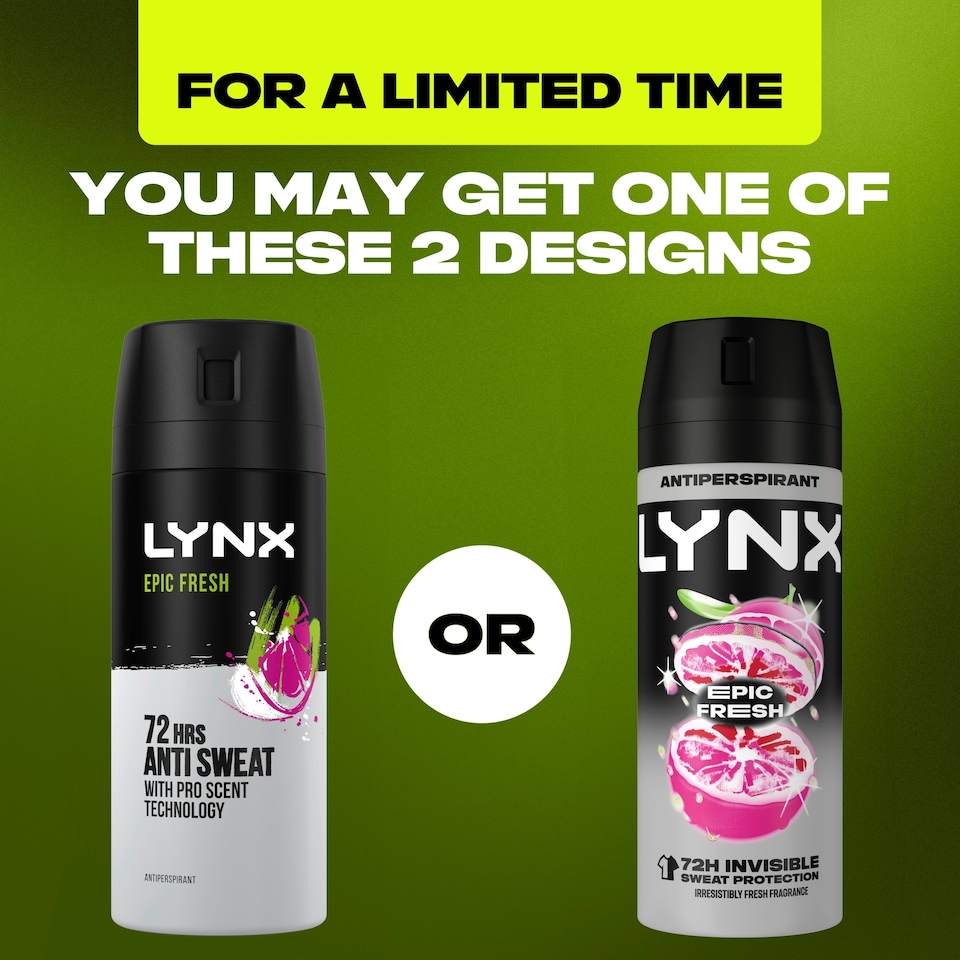 image 1 of Lynx Epic Fresh 72h Antiperspirant Deodorant 150ml