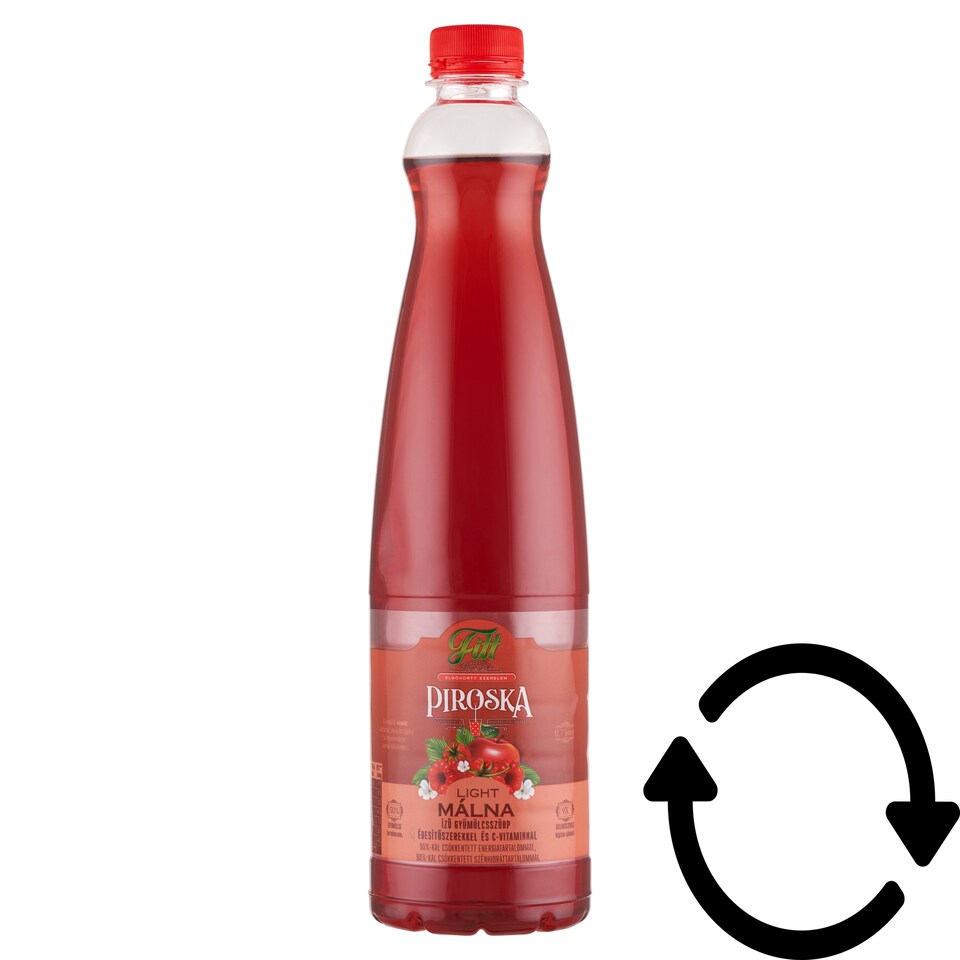 Piroska Fitt Light Raspberry Flavoured Syrup with Sweeteners Vitamin C 0,7 l