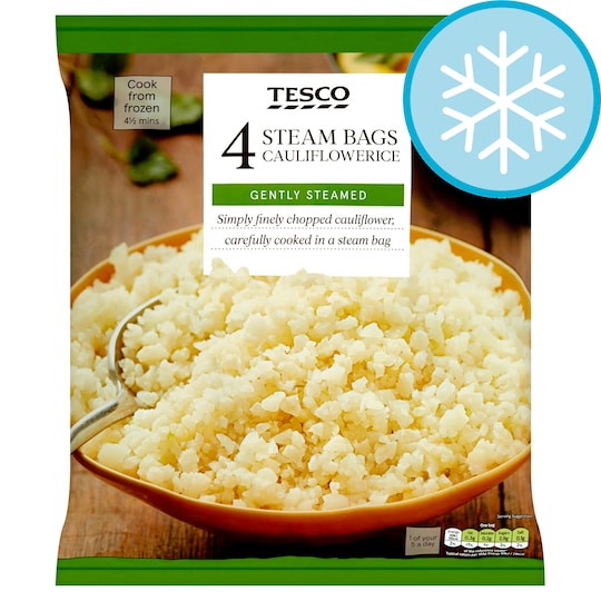 Tesco Cauliflower Rice 4 Pack 600G Tesco Groceries