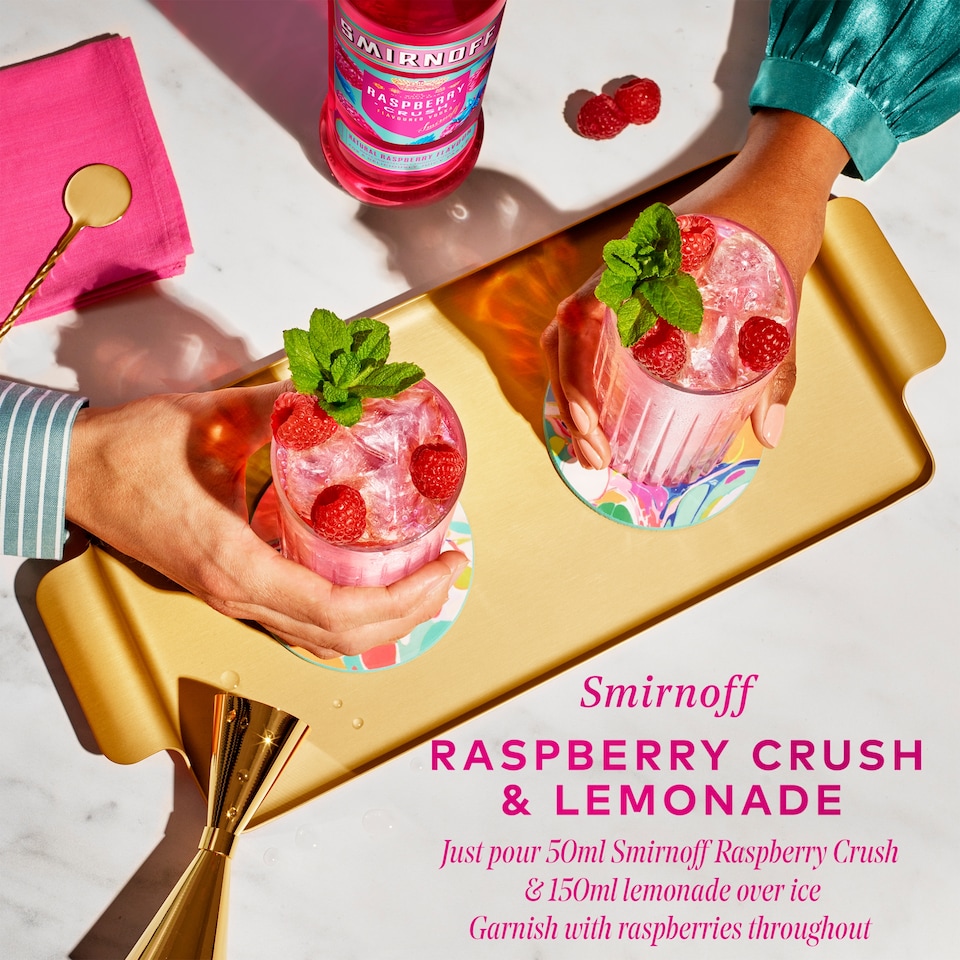 image 1 of Smirnoff Raspberry Crush Vodka Bottle 35% Vol 70cl