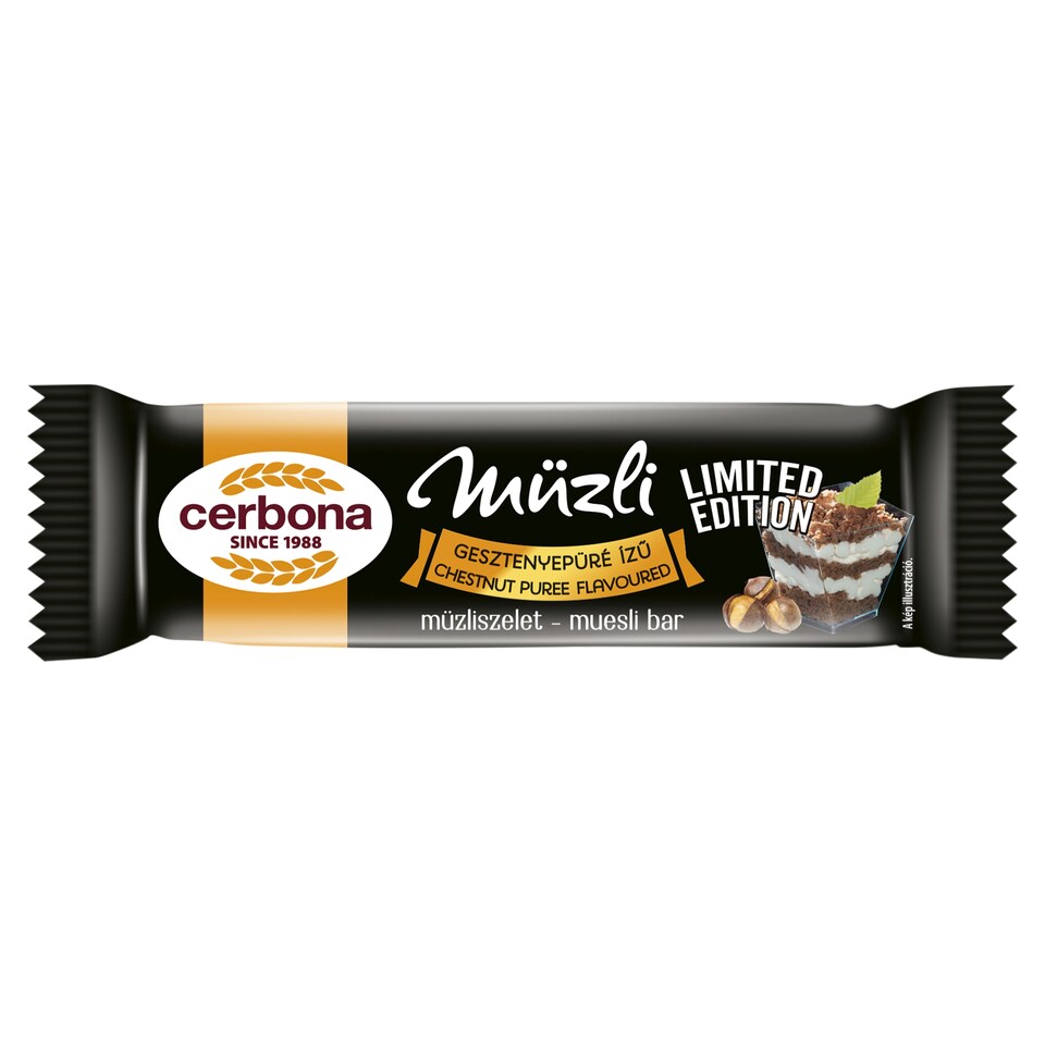 Cerbona Müzli gesztenyepüré ízű müzliszelet 20 g
