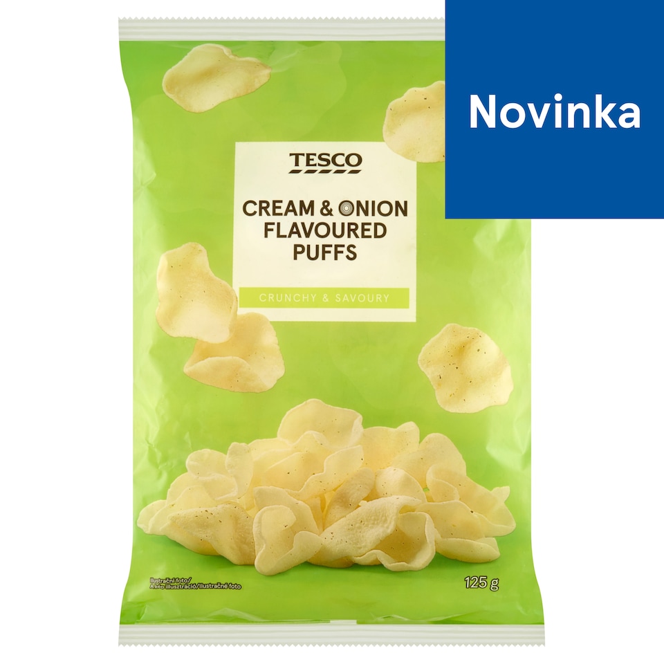 Tesco Cream & Onion Flavoured Puffs 125 g