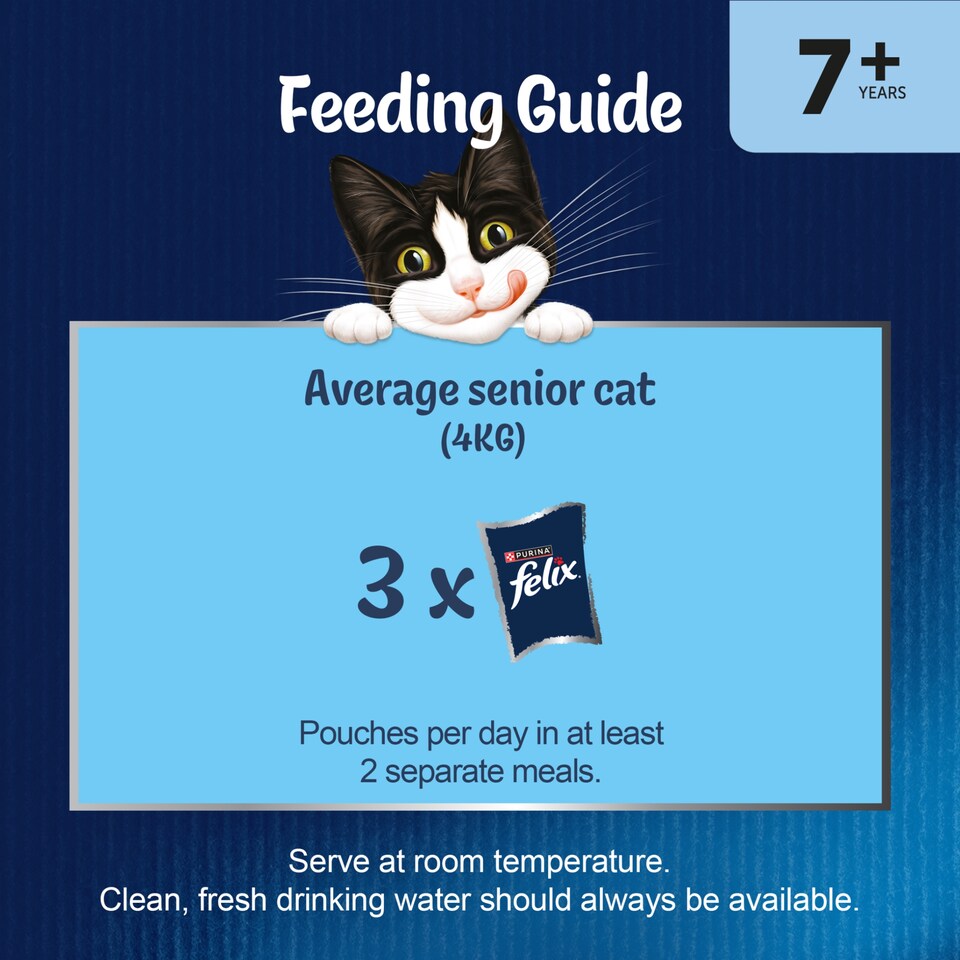 image 1 of FELIX As Good As it Looks Senior 7+ Fish in Jelly Wet Cat Food 40x85g