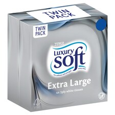 Tesco Luxury Soft Tissue Extra Large Twin Pack 2X44 sheets