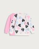 image 4 of F&F Girls 2-Pack Cotton Rich Heart Print Sweatshirts in Multi
