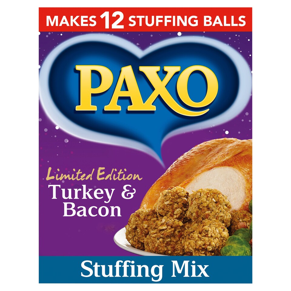 Paxo Turkey & Bacon Flavour Stuffing Mix 170G Tesco Groceries