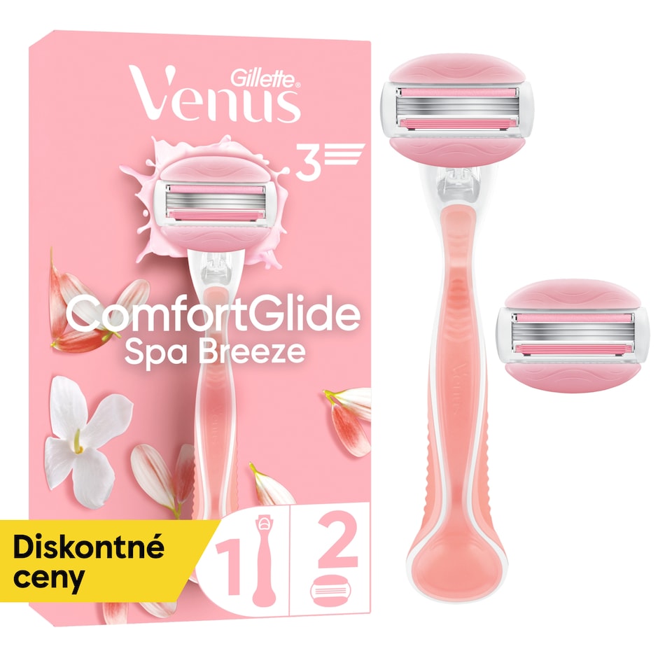 obrázok 1 z Gillette Venus ComfortGlide Dámsky Holiaci Strojček Spa Breeze, Náhradné Holiace Hlavice