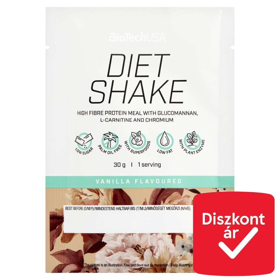 image 1 of BioTechUSA Diet Shake Vanilla Flavored Whey Protein Drink Powder 30 g