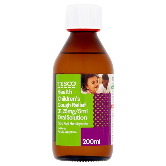 Tesco Childrens Dry Cough Syrup 200ml Tesco Groceries