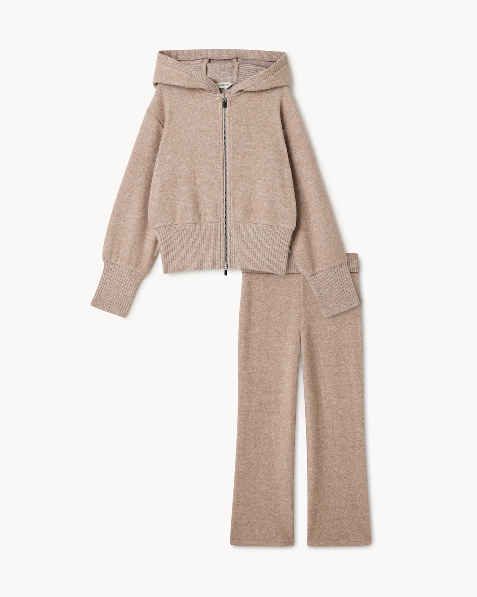 image 1 of F&F Girls Hoodie and Trousers Set in Neutral