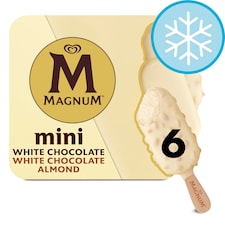 Magnum Mini White & White Almond Ice Cream Sticks 6x55ml