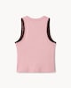 image 4 of F&F Girls Cotton Rich Ribbed Contrast Vest in Pink
