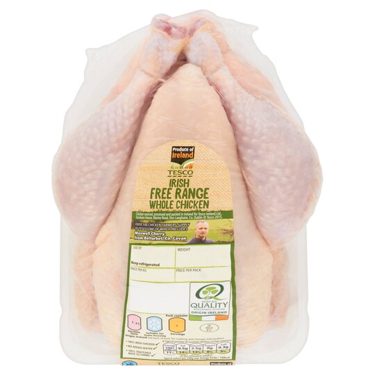 Tesco Free Range Irish Whole Chicken 1.6Kg Tesco Groceries