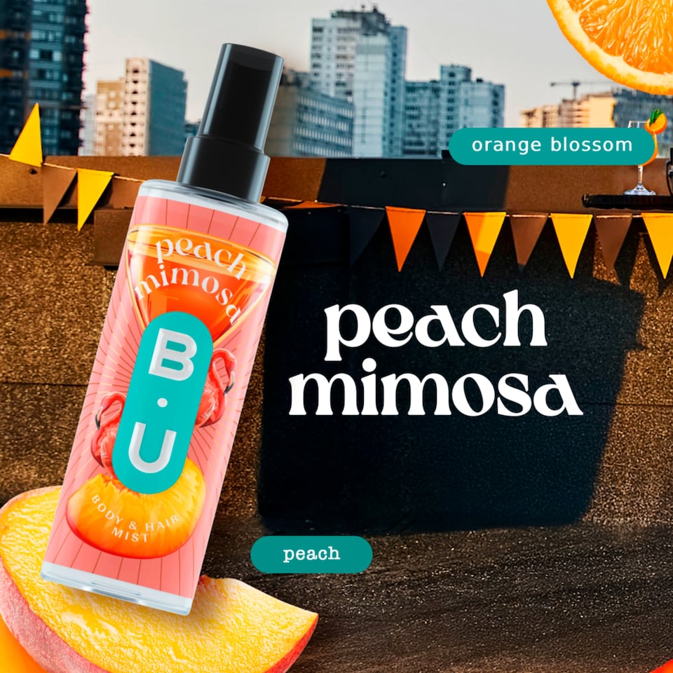Obrázek 1 pro produkt B.U. Peach Mimosa parfémovaný sprej na tělo a vlasy 200ml