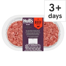 Hulls Quarter Pound Beef Burgers 454G