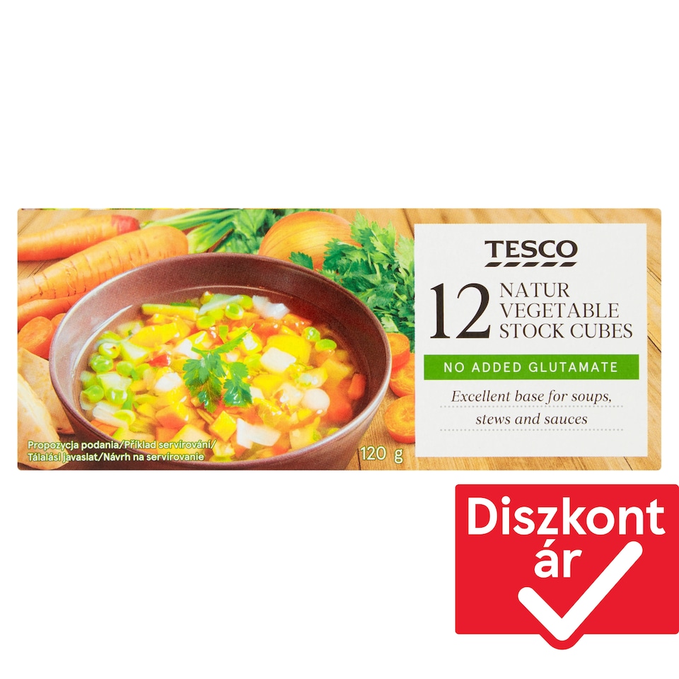 Tesco Natur Vegetable Stock Cubes 12 pcs 120 g