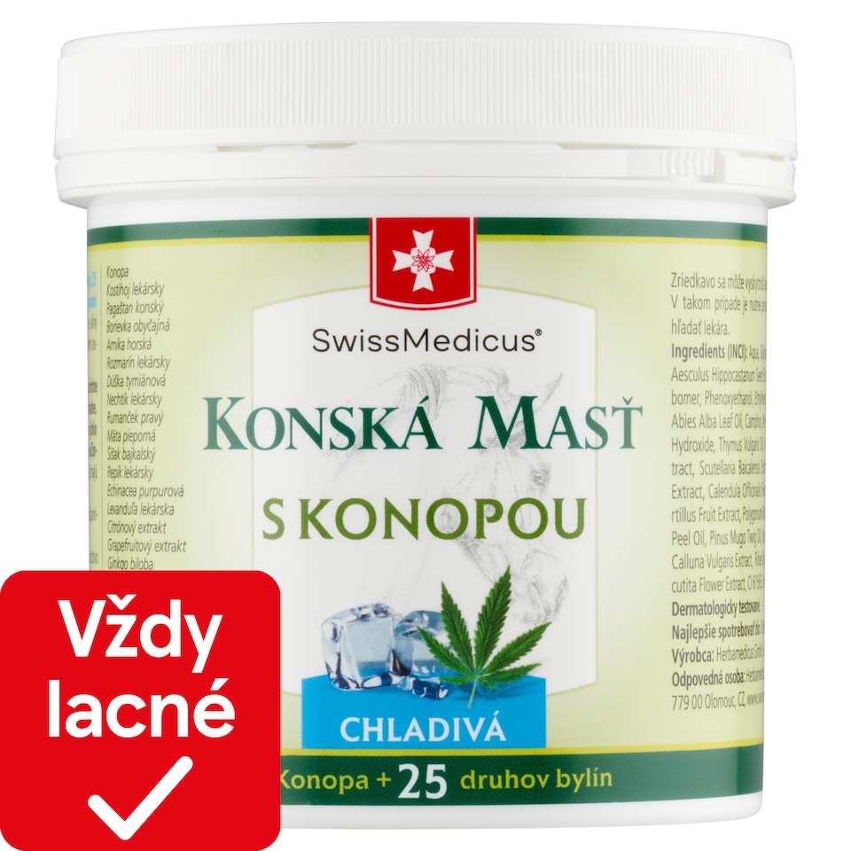 obrázok 1 z SwissMedicus Konská masť Chladivá s konopou 250 ml