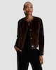 image 1 of F&F Faux Fur Cropped Buttoned Jacket in Brown