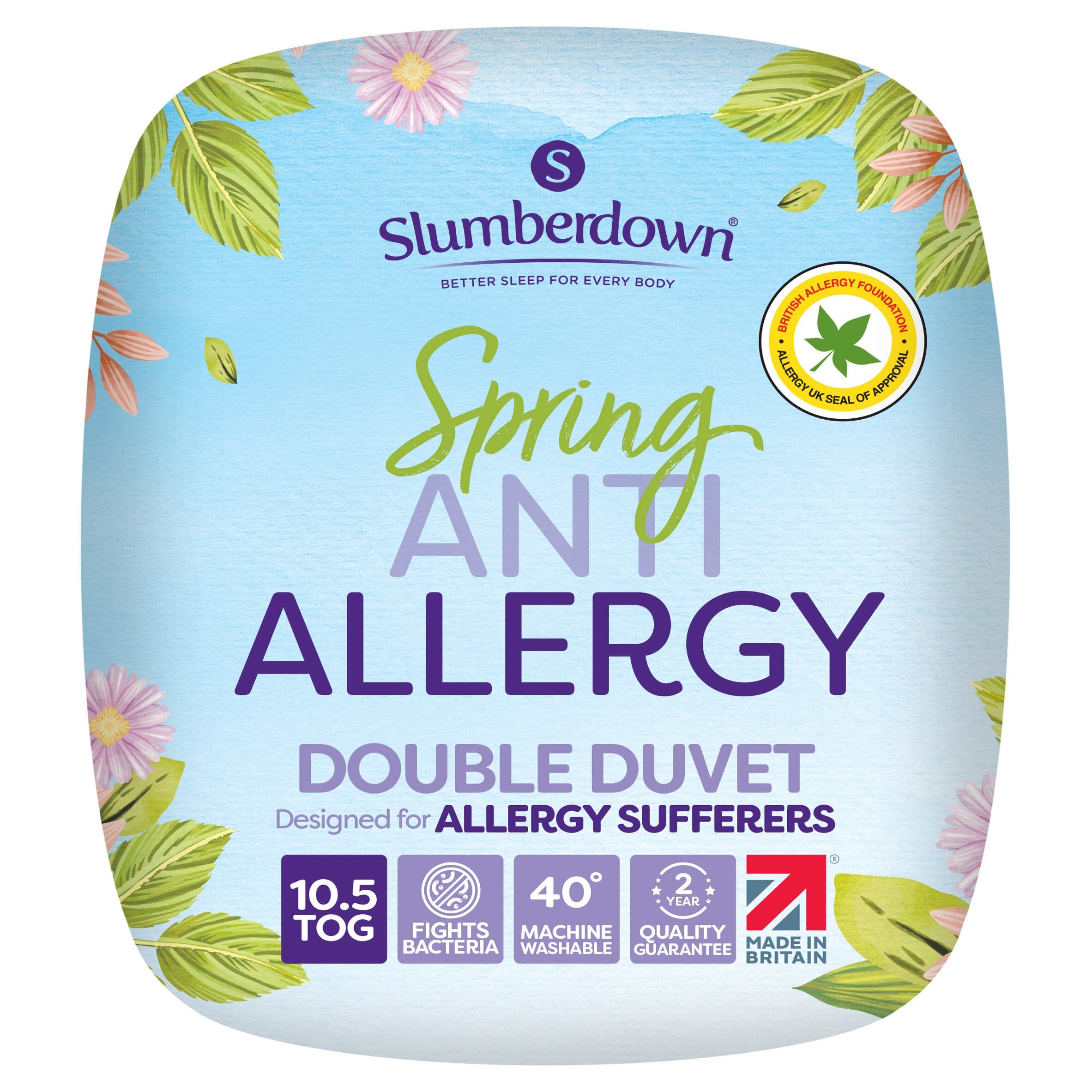Slumberdown Spring Anti Allergy 10.5 Tog Single Duvet - Tesco Groceries