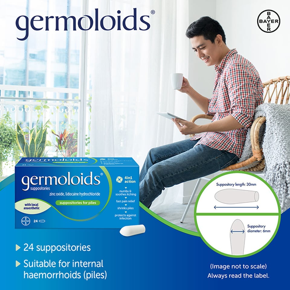 image 1 of Germoloids Triple Action Haemorrhoids Suppositories 24s