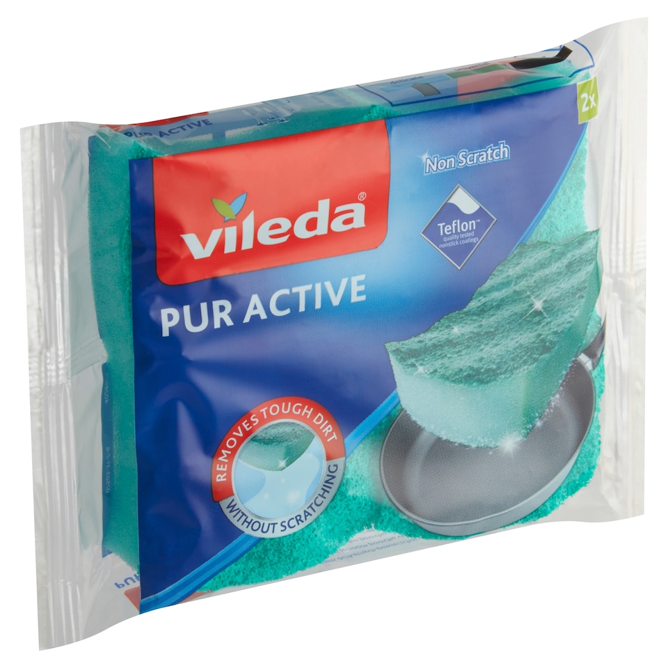 image 1 of Vileda PUR Active Sponge Medium 2 pcs
