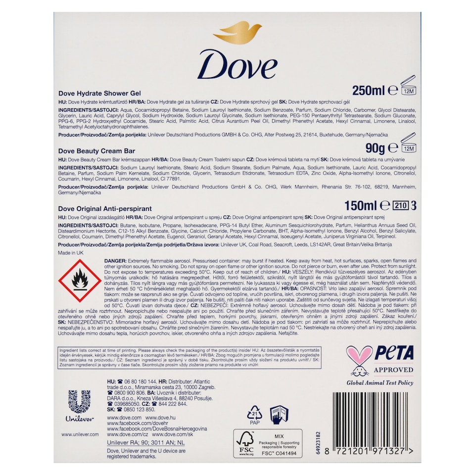 obrázok 1 z Dove Hydrate darčeková kazeta pre ženu