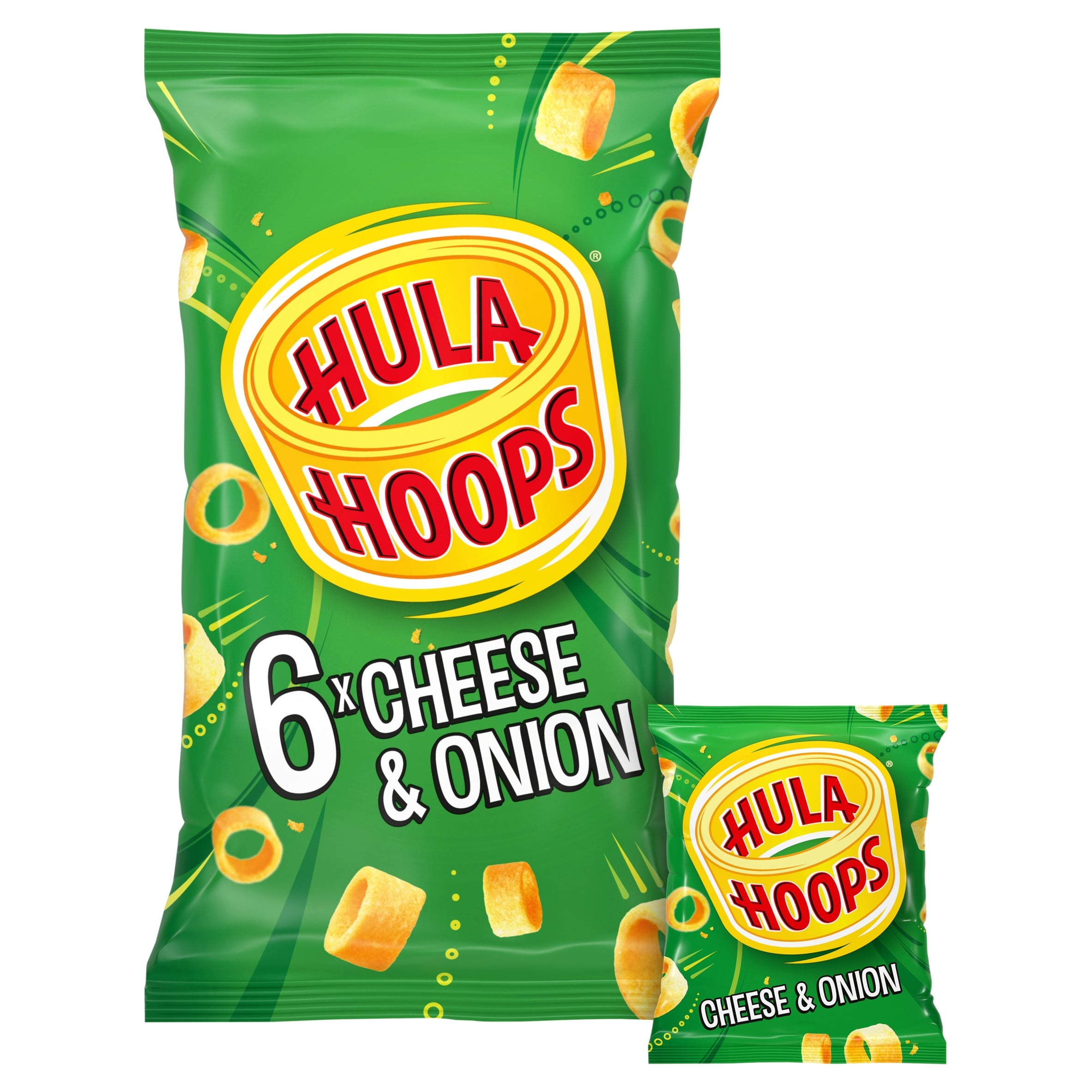 Hula Hoops Cheese & Onion Multipack Crisps 6x24g