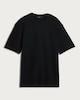 image 4 of F&F Cotton Rich Waffle Textured T-Shirt in Black
