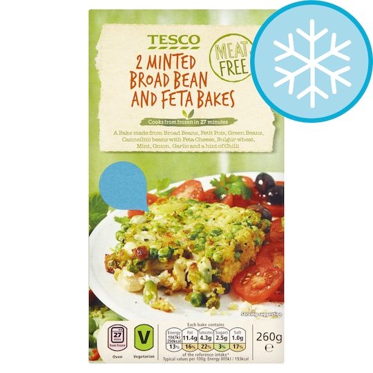 Tesco Minted Broad Bean & Feta Bake 260g Tesco Groceries