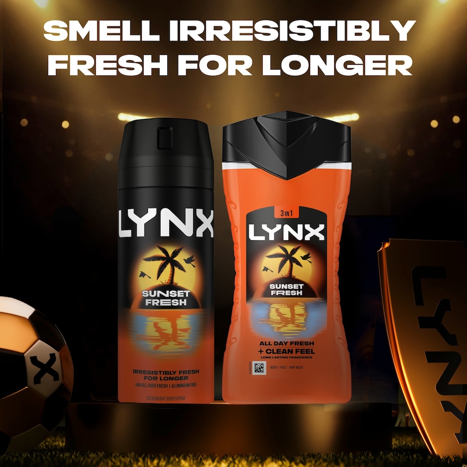 image 1 of Lynx Sunset Fresh Bodyspray & Body Wash Gift Set