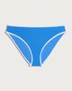 image 4 of F&F Textured Contrast Trim High Leg Bikini Bottoms in Blue