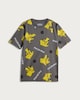 image 4 of Pokémon Pikachu Print Pure Cotton Short Sleeved T-Shirt in Grey