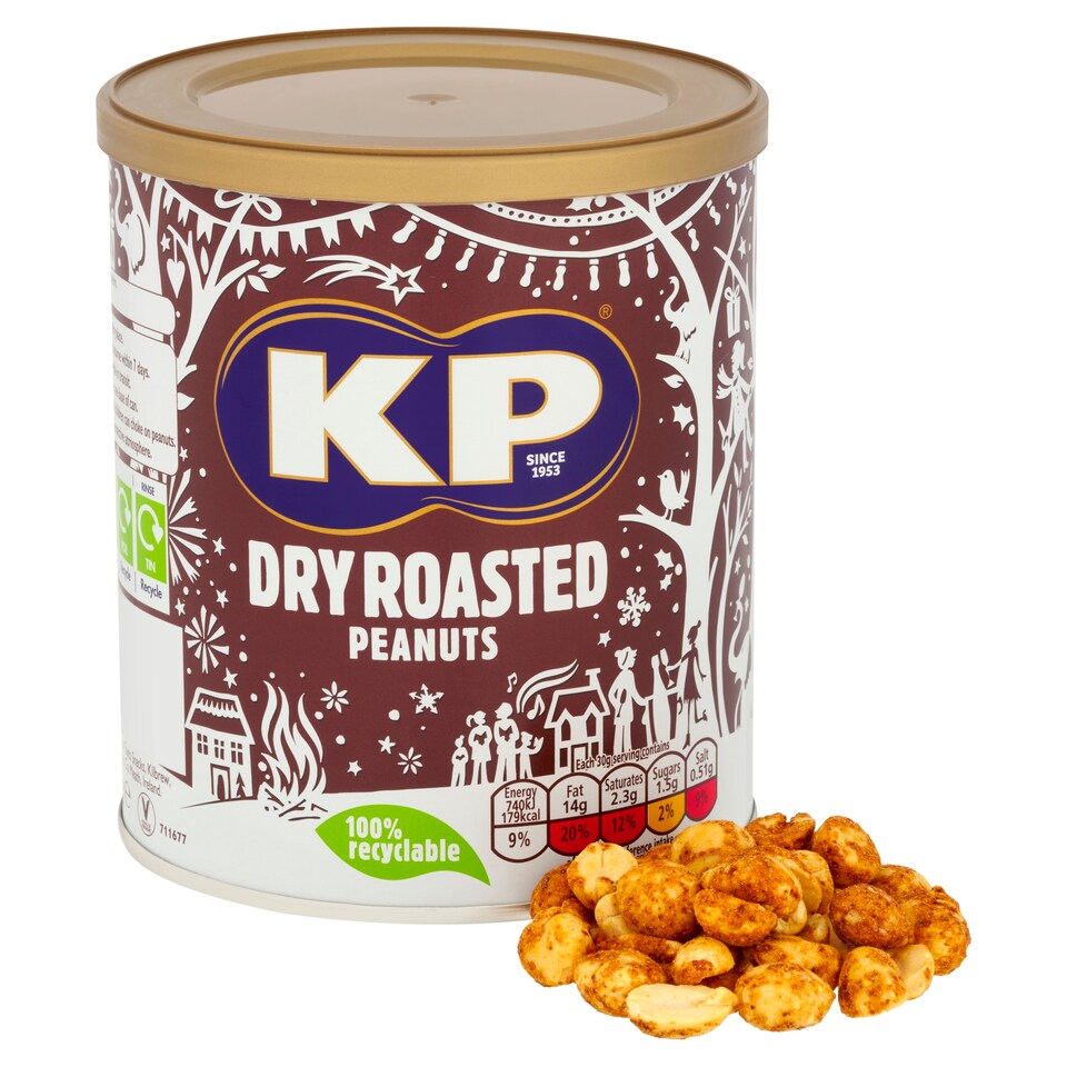 image 1 of Kp Nuts Dry Roasted Peanuts 375G