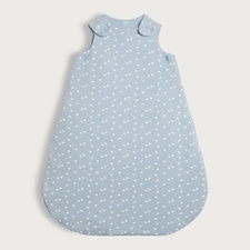 F&F Baby Pure Cotton Apple Print 2.5 Tog Sleeping Bag in Blue