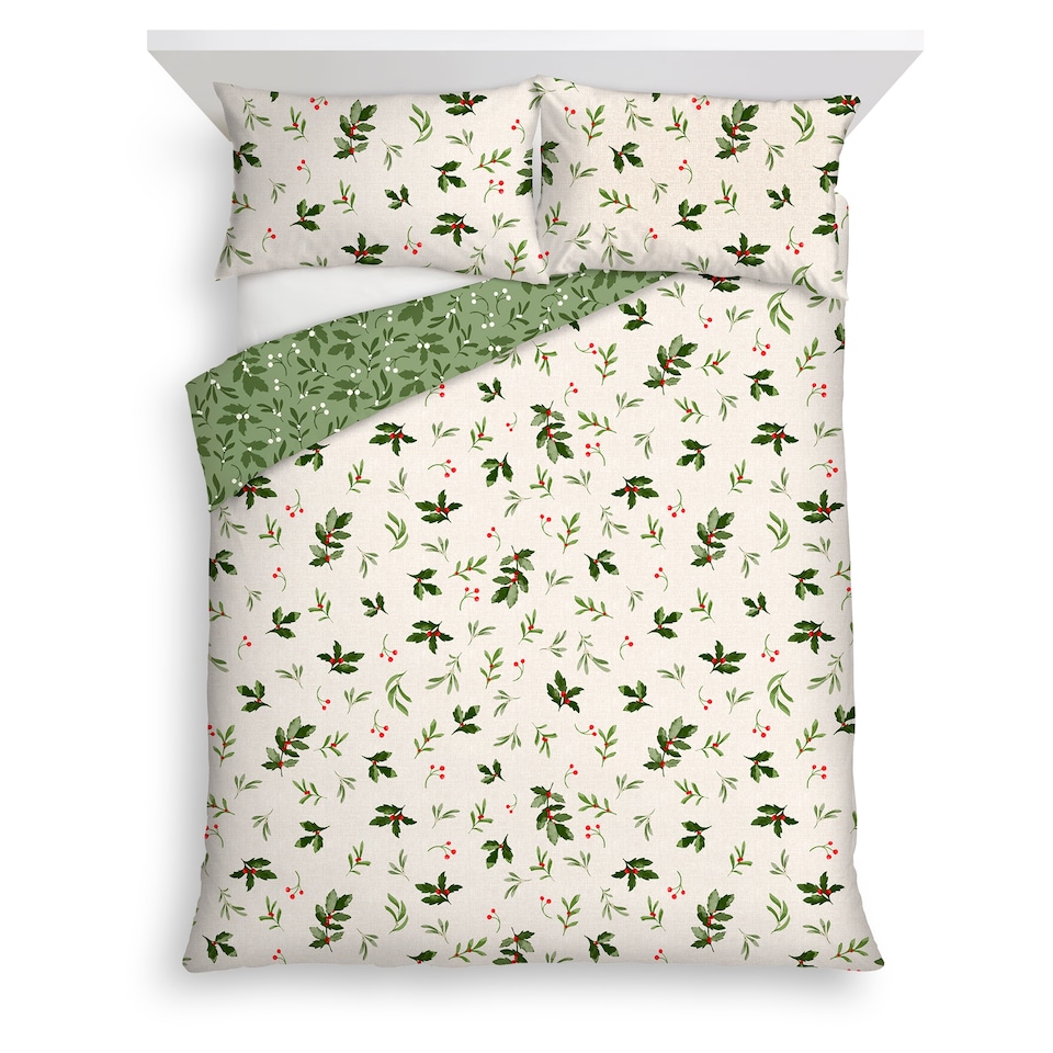F&F Home Holly Print Duvet set King