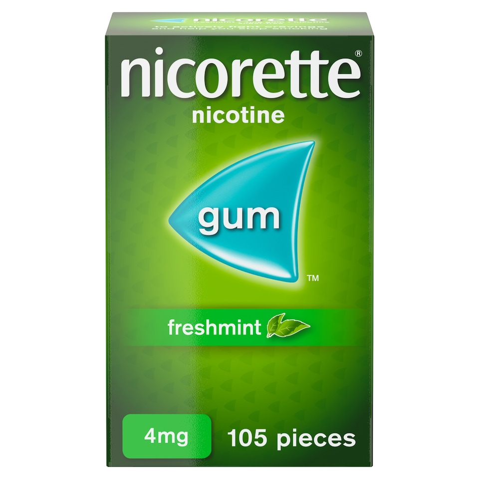 image 1 of Nicorette Stop Smoking Aid 4mg Nicotine Gum - Freshmint 105s