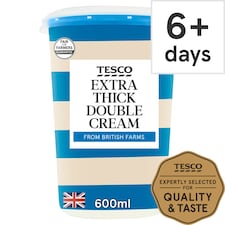 Tesco Fresh British Extra Thick Double Cream 600Ml