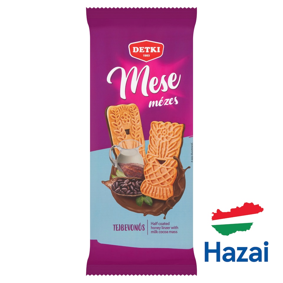 Detki Mese mézes linzer kakaós tejbevonómasszával félig mártva 180 g  1. kép