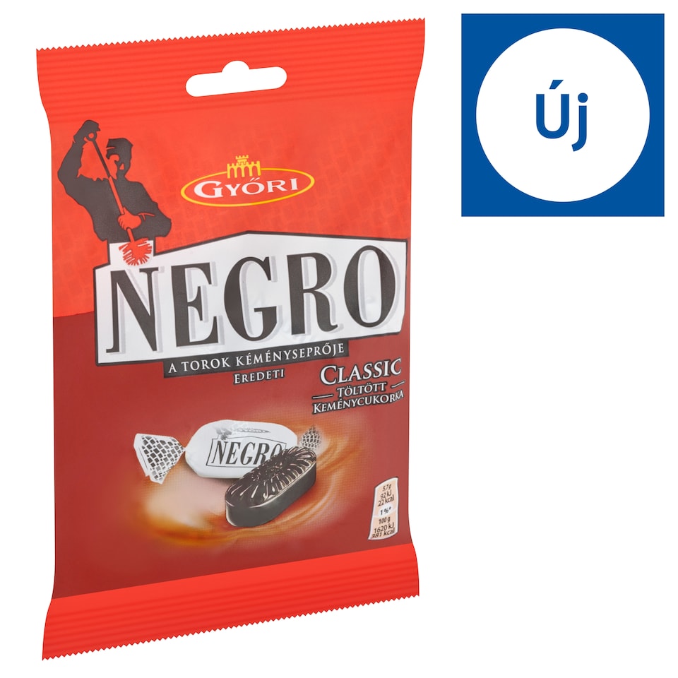 Győri Negro Classic mentol-ánizs ízű töltött keménycukorka 79 g