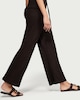 image 1 of F&F Crinkle Textured Wide Leg Co-ord Trousers in Chocolate