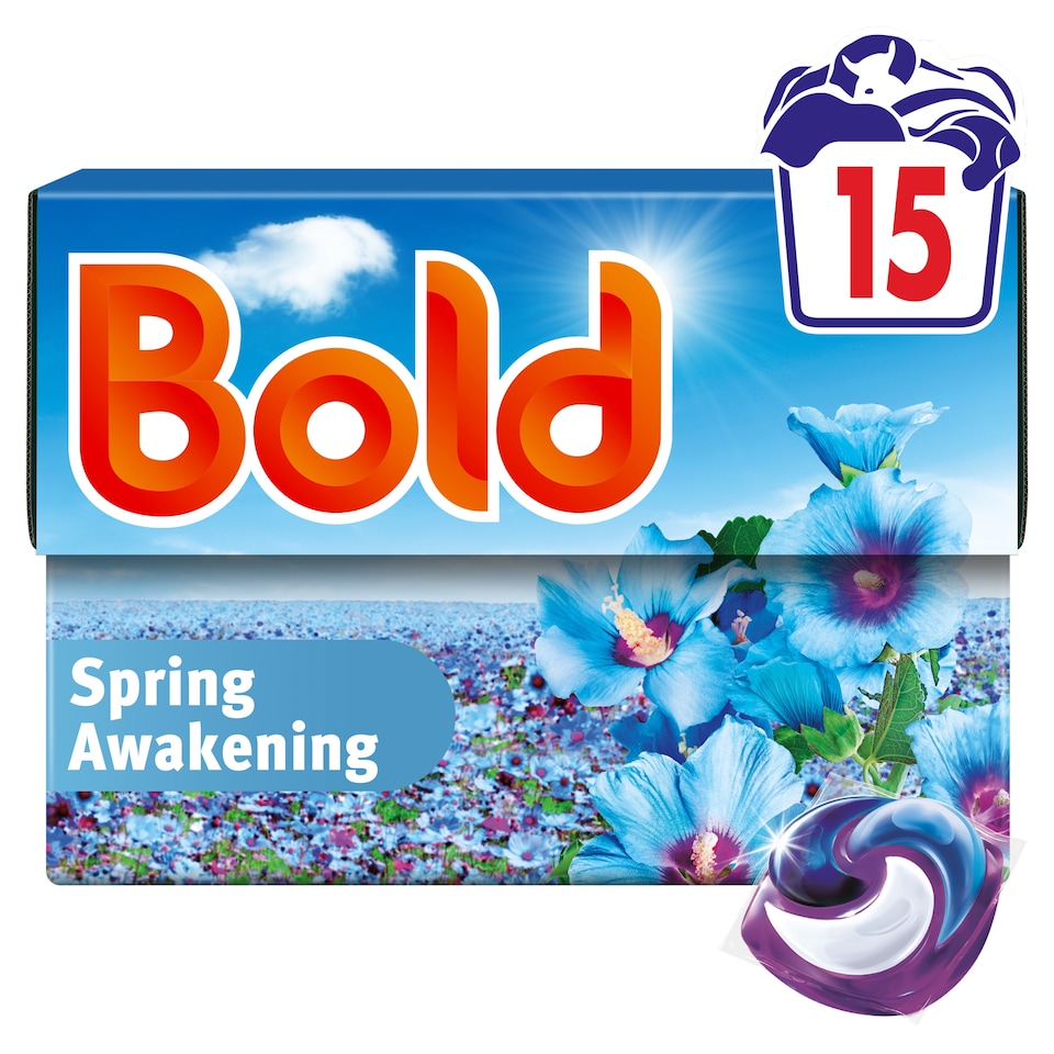 image 1 of Bold Washing Liquid Pods Spring Awakening 15 washes 295.5g