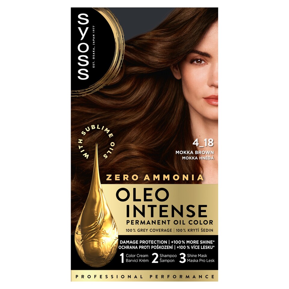 Syoss Oleo Intense tartós hajfesték 4-18 Mokka barna 