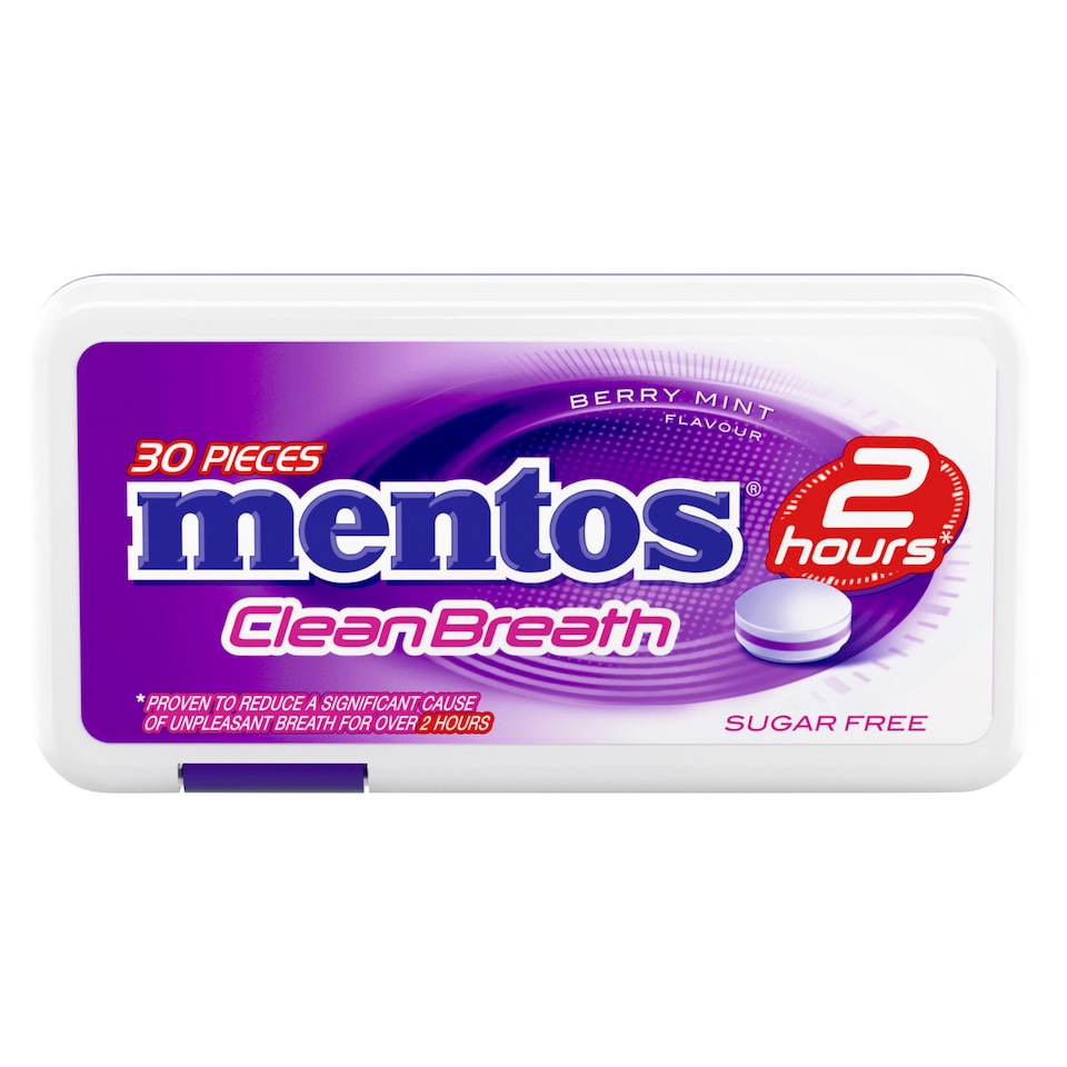 Mentos CleanBreath Berry funkčné cukríky 21 g