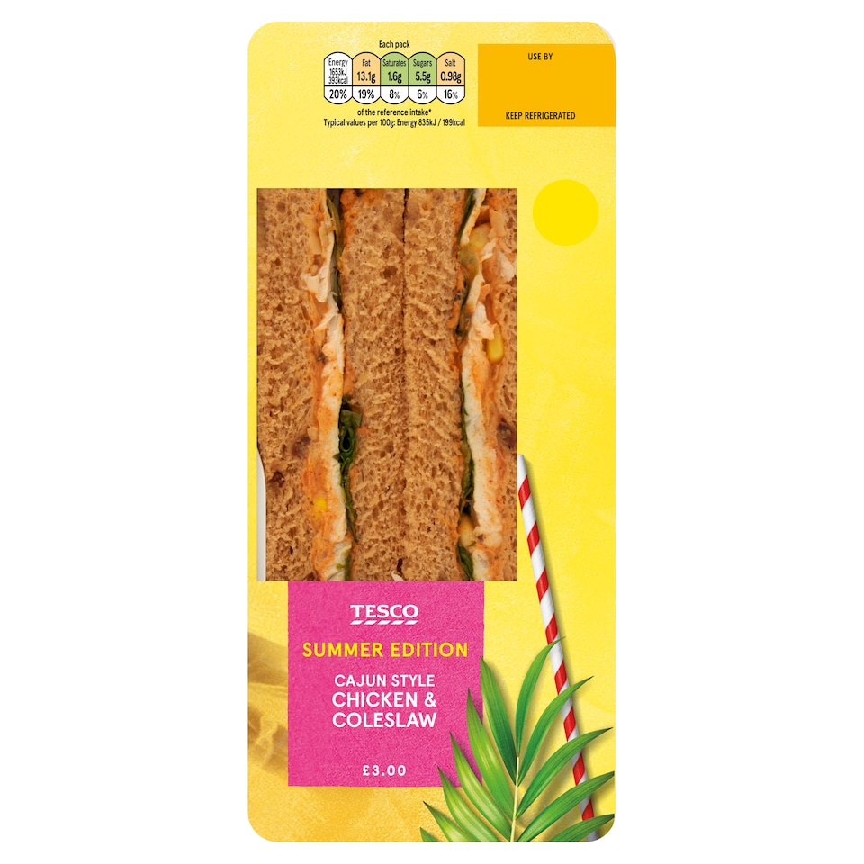 Tesco Summer Edition Cajun Style Chicken & Coleslaw Sandwich