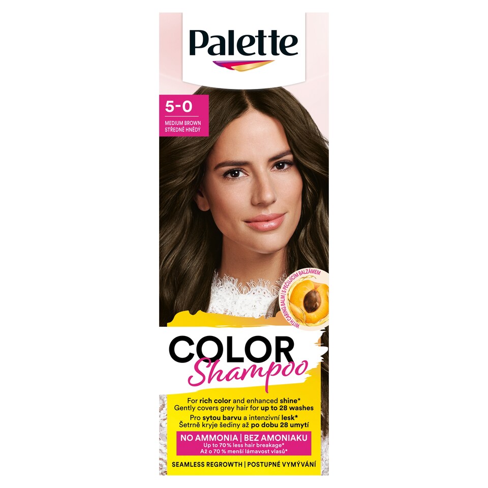 obrázok 1 z Palette Color Shampoo 5-0 Strednehnedý 50 ml